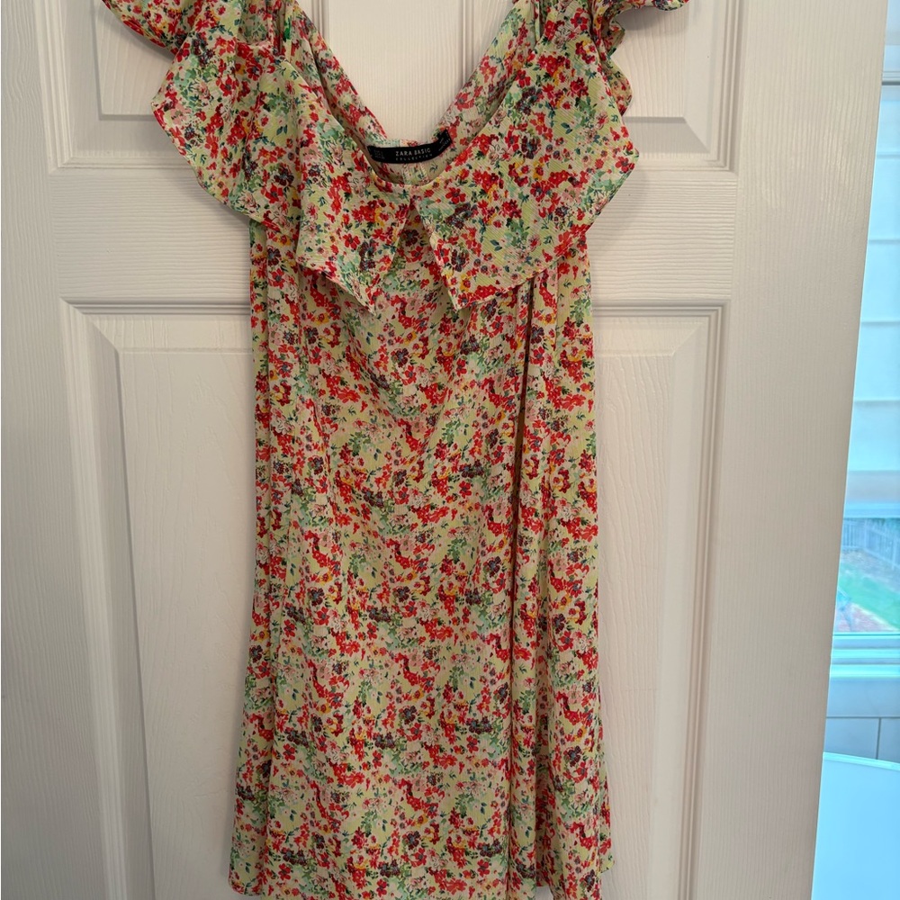Zara Floral Dress - Red and Green